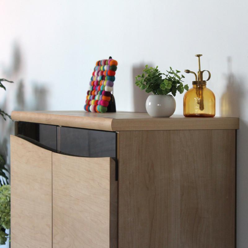 リビングボード 国産エッセル80リビングボード ナチュラル ブラウン