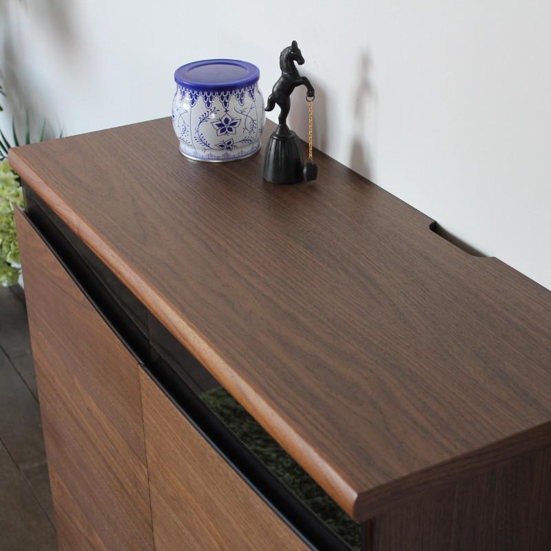 リビングボード 国産エッセル80リビングボード ナチュラル ブラウン