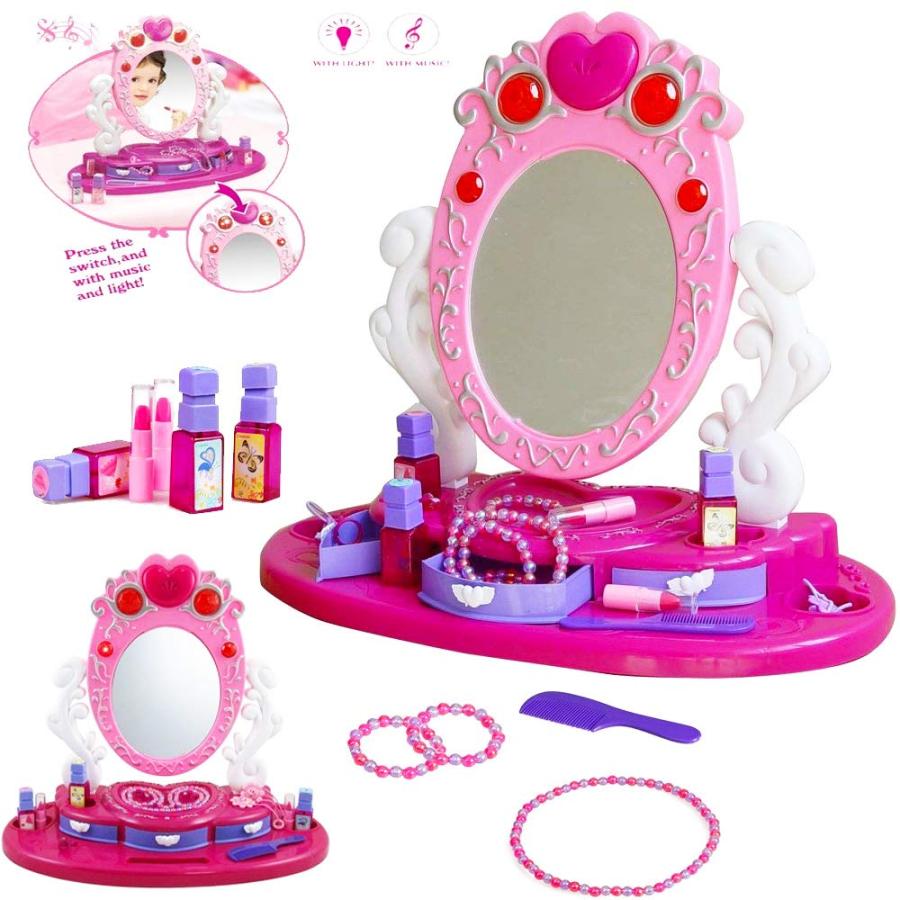 最新最全の リバティインポートLiberty Imports Dresser Mirror Vanity Beauty Set with Jewelry for Kids 78008A 並行輸入品並行輸入