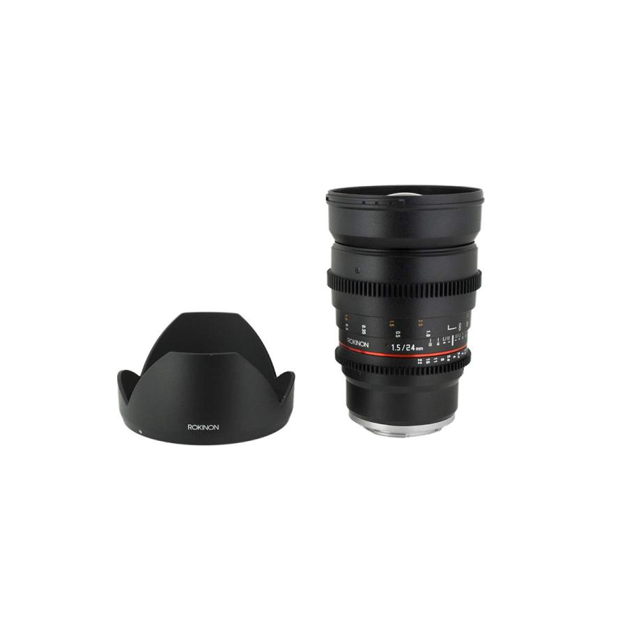 セール新品 Rokinon CV24M-NEX 24mm t1.5 Wide Angle Lens for Sony E-Mount (NEX) with De-Clicked Aperture and Follow Focus Compatibility Fixed Lens