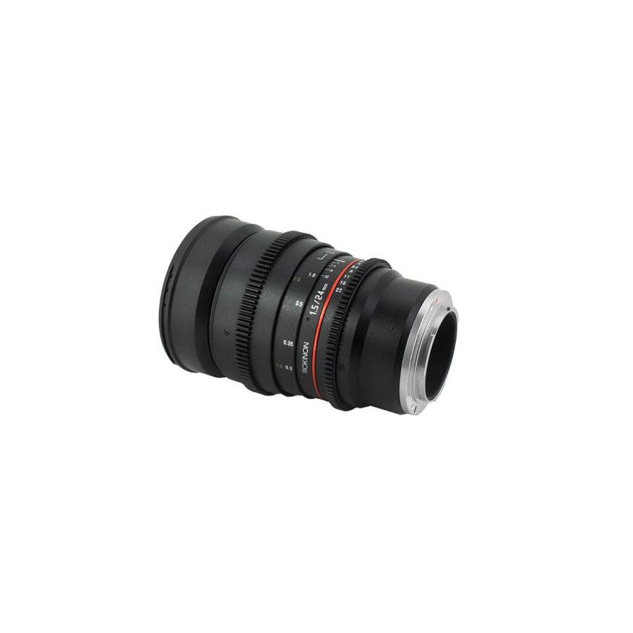 セール新品 Rokinon CV24M-NEX 24mm t1.5 Wide Angle Lens for Sony E-Mount (NEX) with De-Clicked Aperture and Follow Focus Compatibility Fixed Lens