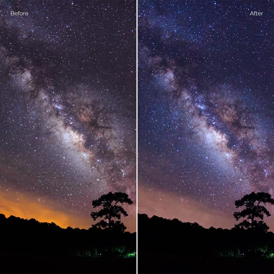 K＆F Concept 82mm クリアナチュラルナイトフィルター 光害低減フィルター 夜空/星用 また