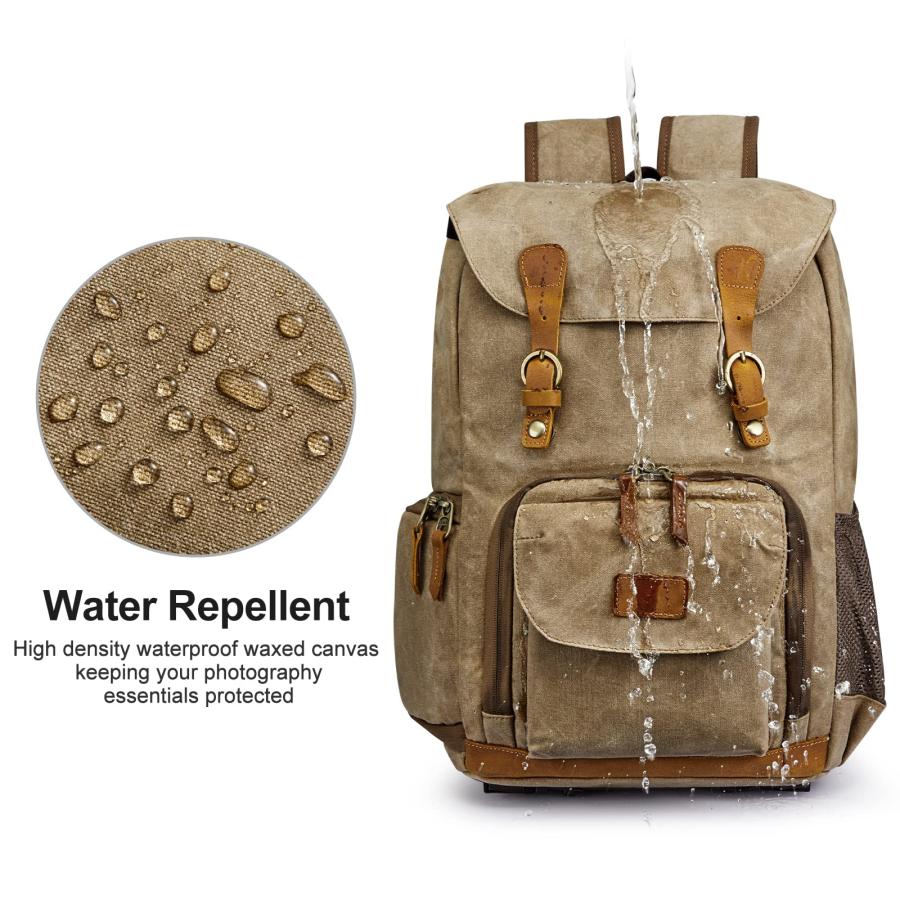 ブランド S-ZONE カメラリュック カメラバッグ バックパック 2気室 防水 大容量 一眼レフ用 撮影用品収納 防振 外出 旅行 三脚取付可 横側取り出し 【DG2163875189】(11310円)