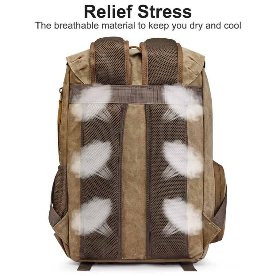 ブランド S-ZONE カメラリュック カメラバッグ バックパック 2気室 防水 大容量 一眼レフ用 撮影用品収納 防振 外出 旅行 三脚取付可 横側取り出し 【DG2163875189】(11310円)