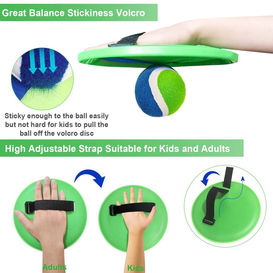 公式販促 Jalunth Ball Catch Set Games Toss Paddle - Beach Toys Back Yard Outdoor Pool Backyard Throw Sticky Set Age 3 4 5 6 7 8 9 10 11 12 Years Old Boys Girls