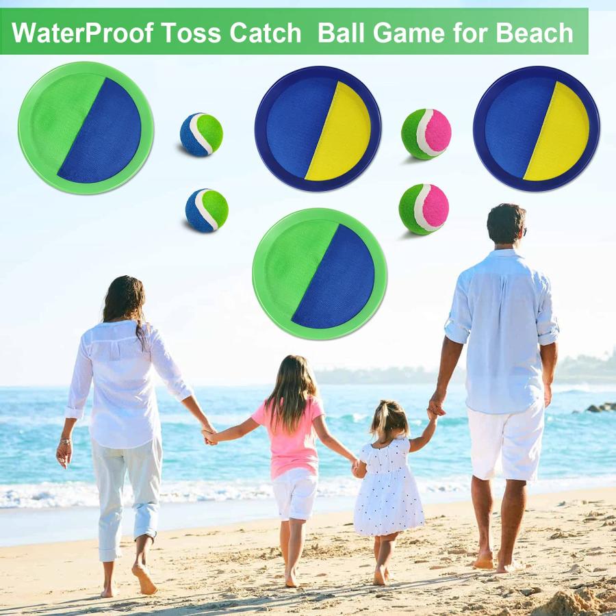 公式販促 Jalunth Ball Catch Set Games Toss Paddle - Beach Toys Back Yard Outdoor Pool Backyard Throw Sticky Set Age 3 4 5 6 7 8 9 10 11 12 Years Old Boys Girls