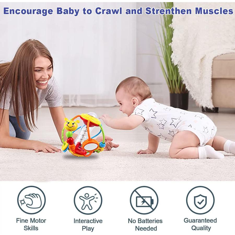 18％OFF HOLA Baby Toys 6-12 Months+ Baby Toys 3-6 Months， Baby Rattles Activity Ball Infant Toys Shaker Grab Spin Crawling 6 Month Old Baby Toys 6 to 12 Month