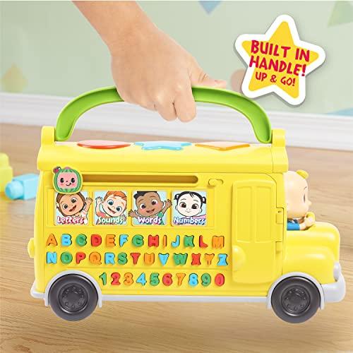 オンラインクーポン CoComelon Musical Learning Bus， Number and Letter Recognition， Phonetics， Yellow School Bus Toy Plays ABCs and Wheels on the Bus， by Just Play