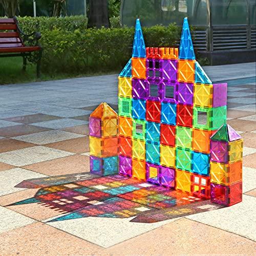 値下げ事業 MagHub Magnet Toys Magnetic Tiles， 85 PCS Magnetic Building Blocks Set Learning Educational Toys for Boys Girls Preschool Educational Construction Kit