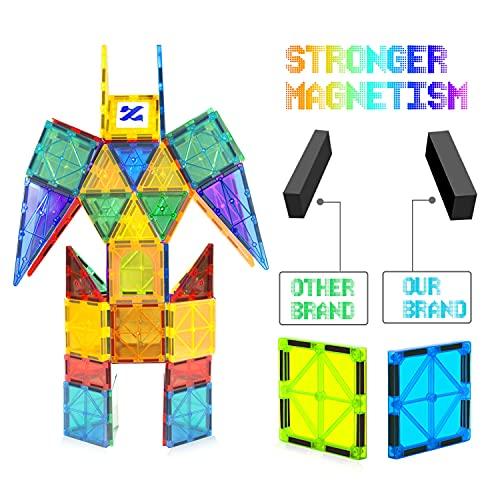 値下げ事業 MagHub Magnet Toys Magnetic Tiles， 85 PCS Magnetic Building Blocks Set Learning Educational Toys for Boys Girls Preschool Educational Construction Kit