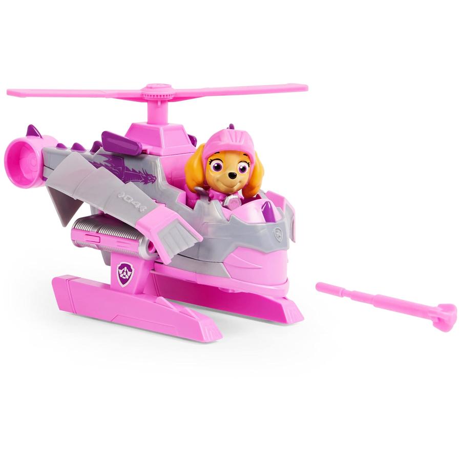 店舗用品 Spin Master 6063586 PAW Patrol Rescue Knights Skye Transforming Toy Car with Collectible Action Figure並行輸入