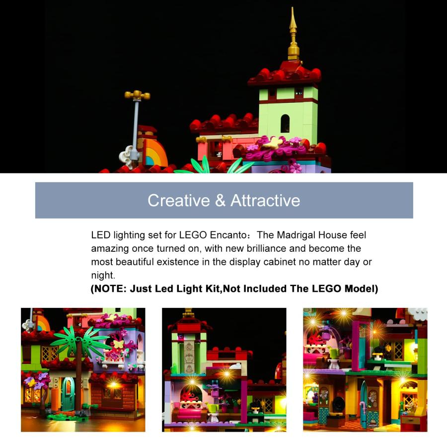 還元祭 BrickBling LED Light Kit for Lego Encanto Madrigal House 43202 (No Model)， DIY Lighting for Encanto Lego， A Great Gift for Kids Who Have Lego 並行輸入