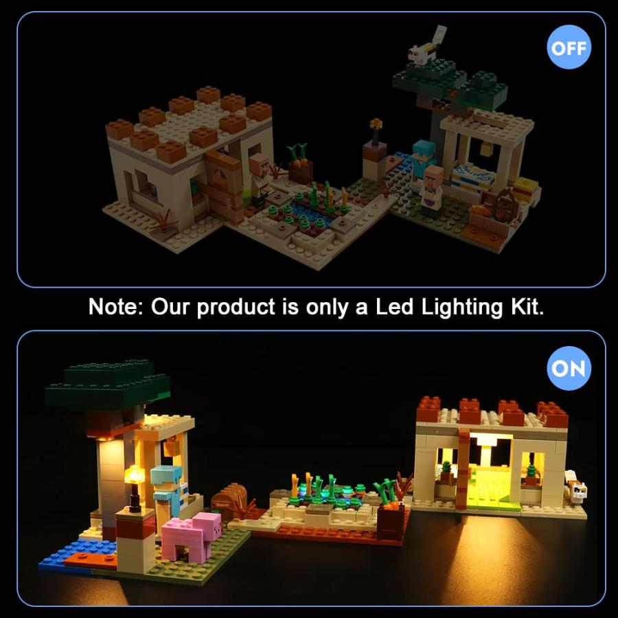 日本超安い VONADO LEDライトキット レゴ マインクラフト The Villager Raid 21160 (モデルなし) 装飾照明キット LEGO 21160 Bricks対応 クリエイティブDIYライトキ並行輸入