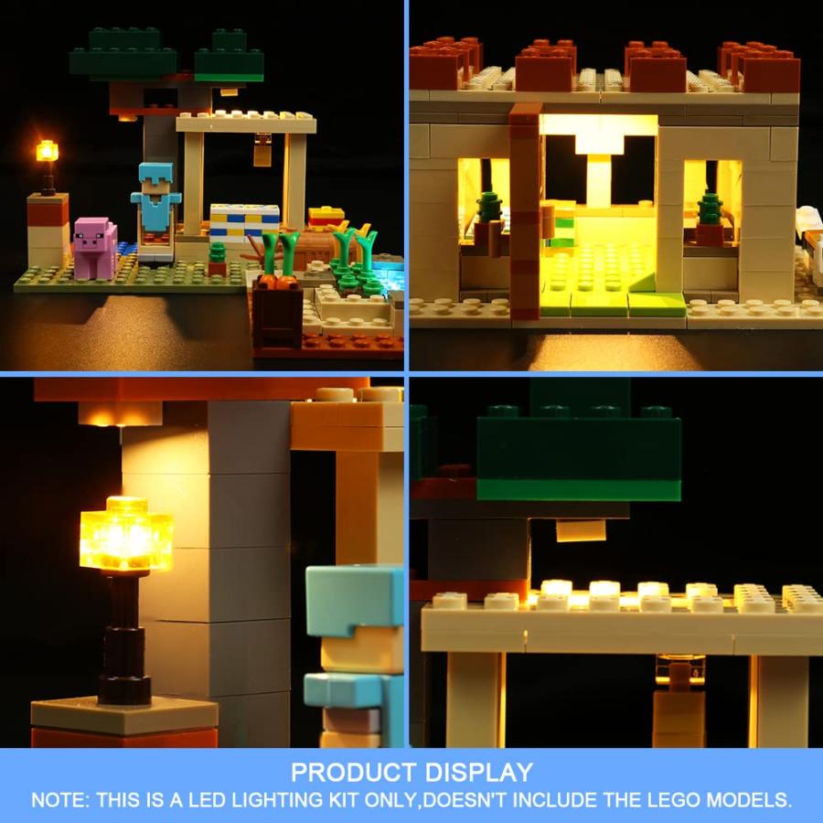 日本超安い VONADO LEDライトキット レゴ マインクラフト The Villager Raid 21160 (モデルなし) 装飾照明キット LEGO 21160 Bricks対応 クリエイティブDIYライトキ並行輸入