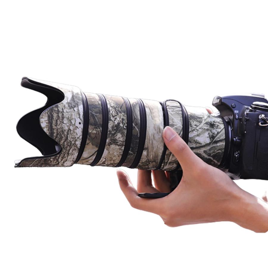 別注 COMEOXO Lens Cover Camouflage Stretch Fabric Camera Rain Cover for Nikon AF-S 70-200mm F2.8 G II ED Lens Protection Sleeve （Color: # Big Tree Camouf