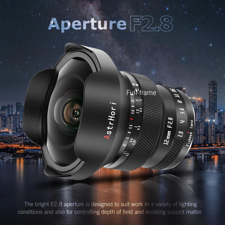 AstrHori 12mm F2.8 魚眼レンズ フルフレーム 185° の超広角 8群11枚 美しいボケ味 旅行/風景/パノラマ/夜景に適応 (Eマウント) AstrHori 12mm F2.8 魚眼レンズ フルフレーム 185° の超広角 8群11枚 美しいボケ味 旅行/風景/パノラマ/夜景に適応 (Eマウント)