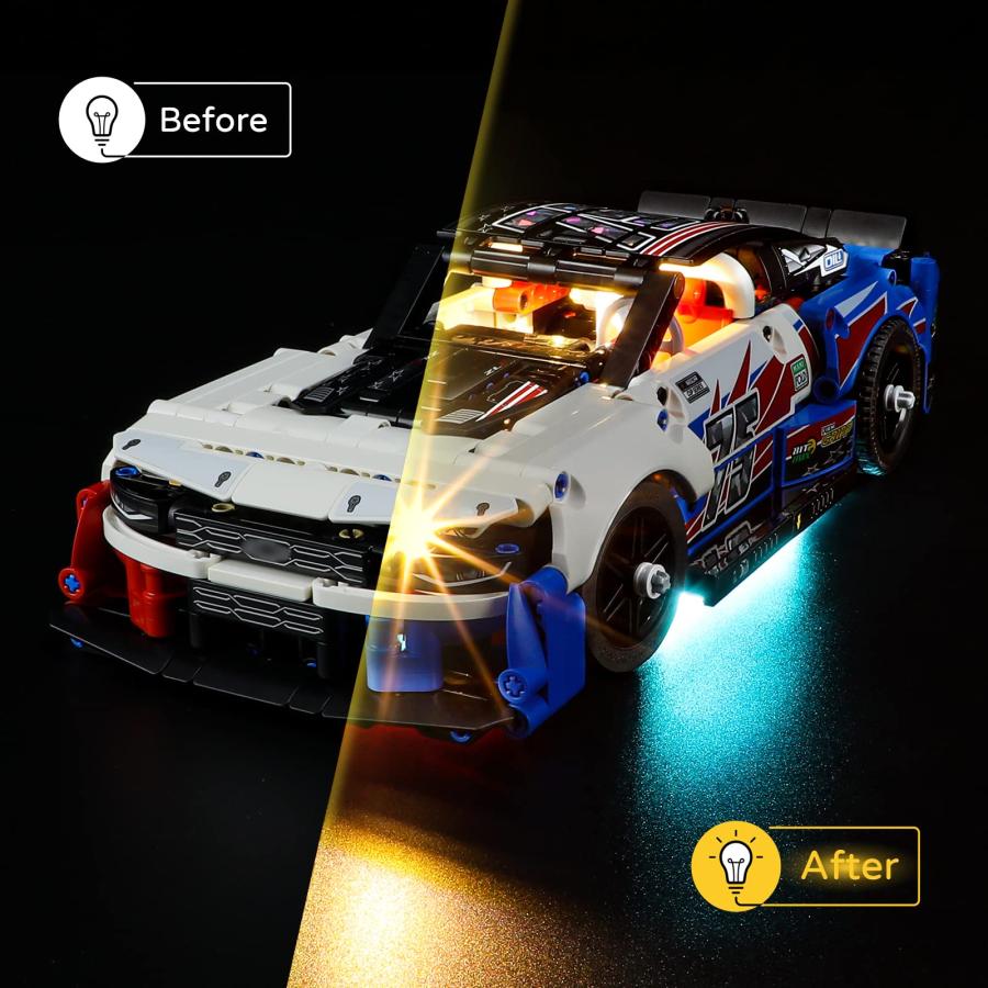 少量生産 YEABRICKS LED Light for Lego-42153 Technic NASCAR Next Gen Chevrolet Camaro ZL1 Building Blocks Model (Lego Set NOT Included)並行輸入