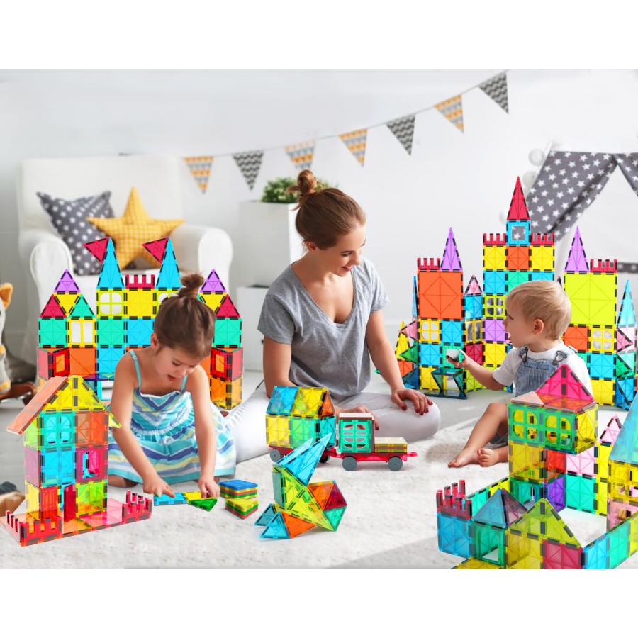 ５％割引で購入 Jasonwell Magnetic Tiles Kids Magnetic Blocks Building Sets 3D Magnet Tile Building Blocks Magna Construction Educational STEM Toys Gifts for Toddlers