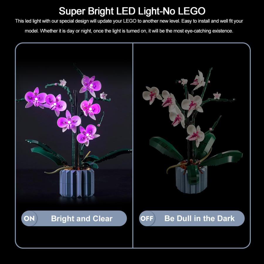 最大80％オフ BrickBling LED Lighting for Lego Orchid Flowers; Creative Light Kit Compatible with Lego 10311， Great Gift for Adults並行輸入