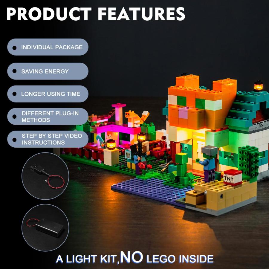 高級 BrickBling ライトキット レゴ クラフトボックス 4.0 組み立ておもちゃセット クリエイティブな照明 Lego 21249に対応 (ライトのみ レンガなし)並行輸入