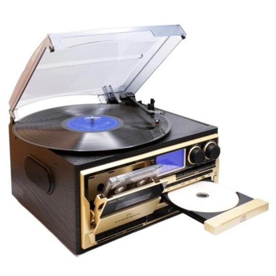 CD  レコード  カセット　ラジオプレイヤー 楽天市場】レコードプレイヤー＆ダブルCDプレイヤー＆カセット