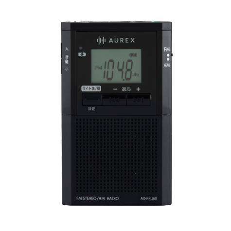 TOSHIBA（東芝） AUREX LEDライト付きポケットラジオ AX-PRU60-K