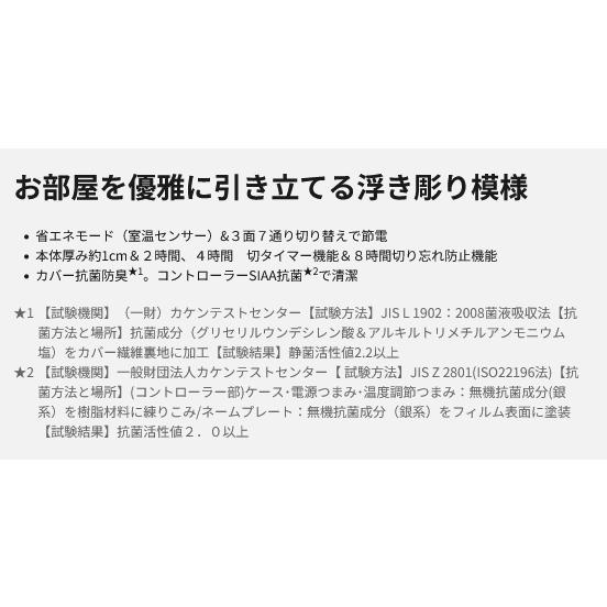パナソニック ホットカーペット 3畳相当 着せ替えカーペット セットタイプ DC-3HAB5-T マイヤー編みの画像