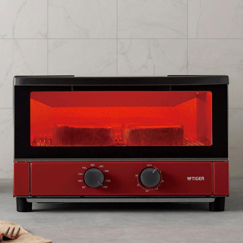 タイガー TIGER KAM-S132 R オーブントースター やきたて レッド やきたて トースター タイガー ピザ ワイド 遠赤ヒーター KAM