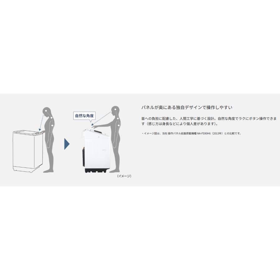 Panasonic（パナソニック） タテ型全自動洗濯機 NA-FA8K5-W ホワイト