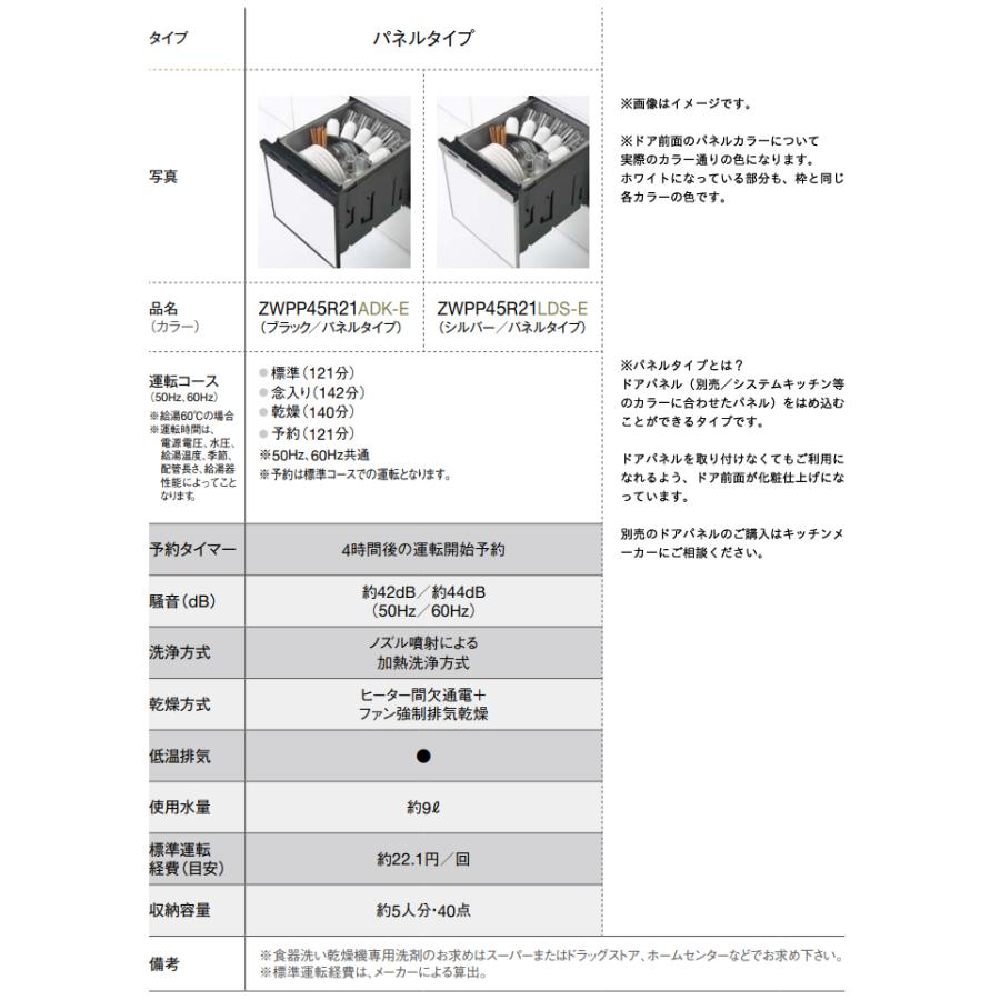 クリナップ ビルトイン プルオープン食器洗い乾燥機 パネルタイプ