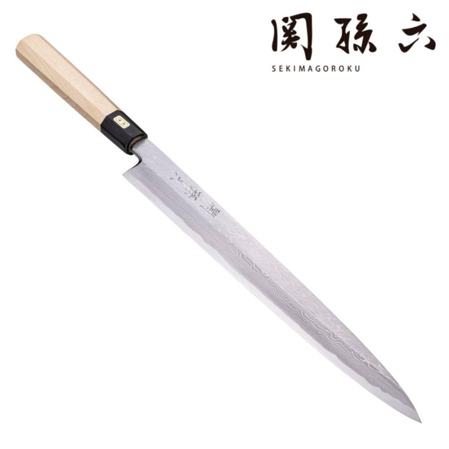 関孫六 青紙鋼ダマスカス 青紙2号 柳刃 330mm 貝印 ダマスカス 包丁