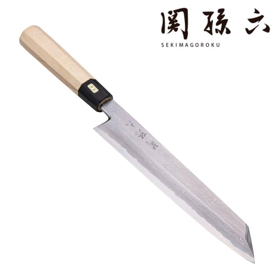 関孫六 青紙鋼ダマスカス 青紙2号 切付 270mm 貝印 ダマスカス 包丁