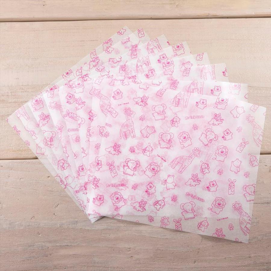 貝印 ワックスペーパー たべっ子どうぶつ（ピンク） 30枚入 可愛い