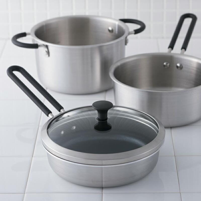 貝印 フライパン o.e.c. ミニマ 鍋・フライパン3点セット (ガラス蓋付