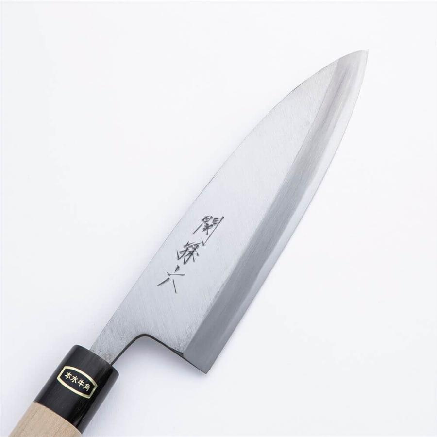 関孫六 白紙鋼 白紙2号 水牛柄 出刃 180mm 貝印 包丁 18cm 業務用 和