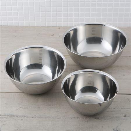 ボウル 3点 セット ステンレス お菓子作り ボール ざる 深型ボウル 目盛り付 おしゃれ 食器 24cm 21cm 18cm 貝印 収納 キッチン 22 Ss0287 貝印公式オンラインストア 通販 Yahoo ショッピング