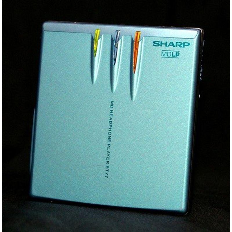 SHARP シャープ MD-ST77-A ブルー ポータブルMDプレーヤー（MD再生専用