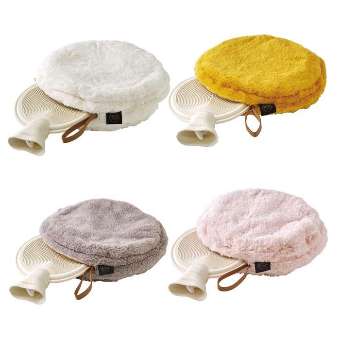 湯たんぽ カバー付き ほっこりパフ湯たんぽ ふわふわ モコモコ 丸型カバー付き ゆたんぽ エコ 400ml 防寒 スクリュー蓋 あたたか v 補聴器専門店 快聴生活 通販 Yahoo ショッピング