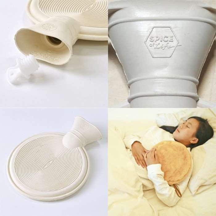 湯たんぽ カバー付き ほっこりパフ湯たんぽ ふわふわ モコモコ 丸型カバー付き ゆたんぽ エコ 400ml 防寒 スクリュー蓋 あたたか v 補聴器専門店 快聴生活 通販 Yahoo ショッピング