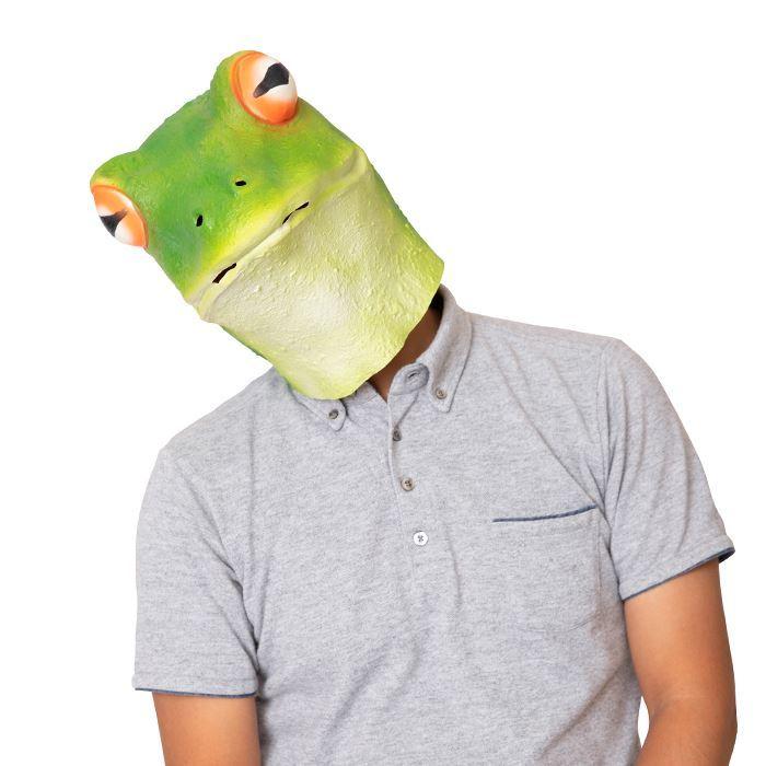 ラバーマスク カエル 仮装 変装 リアル おもしろ マスク ジョーク 爆笑 宴会 コスプレ パーティグッズ 蛙 かえる Frog クリアストーン 補聴器専門店 快聴生活 通販 Yahoo ショッピング