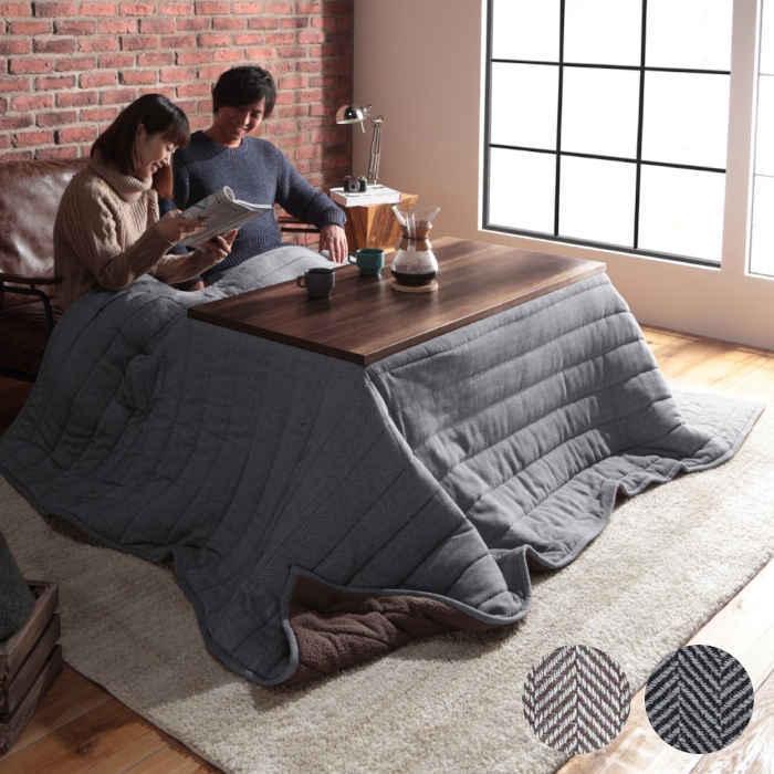 新作商品 I ナカムラ ヘリンボーン織 継ぎ脚付き古材風アイアン 1 60cm セット こたつ 布団 代引不可 北海道 沖縄 離島配送不可 1 60cm 宅配便出荷こたつセット 送料無料 沖縄 離島除く こたつ