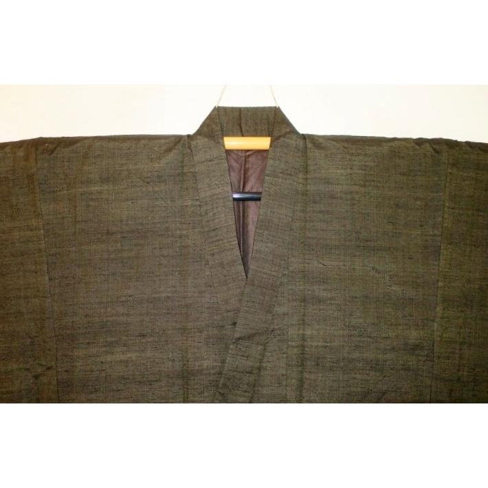 新古品！胴抜き＊丹後峰山＊橋立紬＊染め＊防水加工済み＊着物＊１６２ｃｍ＊裄６９ 拾10061【新企画・男の弓道用高級着物】本絹信州松本山繭紬 裄72丈142К