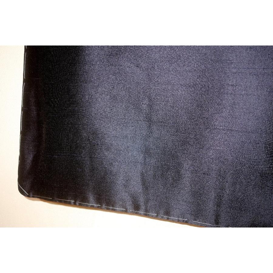 1546】黒地 もじり織 夏お召 縦縞に蜻蛉 1546】黒地 もじり織 夏