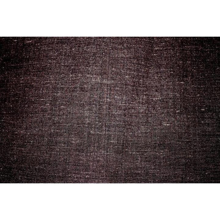 紬(袷)　(草木染　織だし縦縞紋様　身幅やや広め　未使用　黒×グレー×小豆色系) 紬(袷) (草木染 織だし縦縞紋様 身幅やや広め 未使用 黒×グレー×