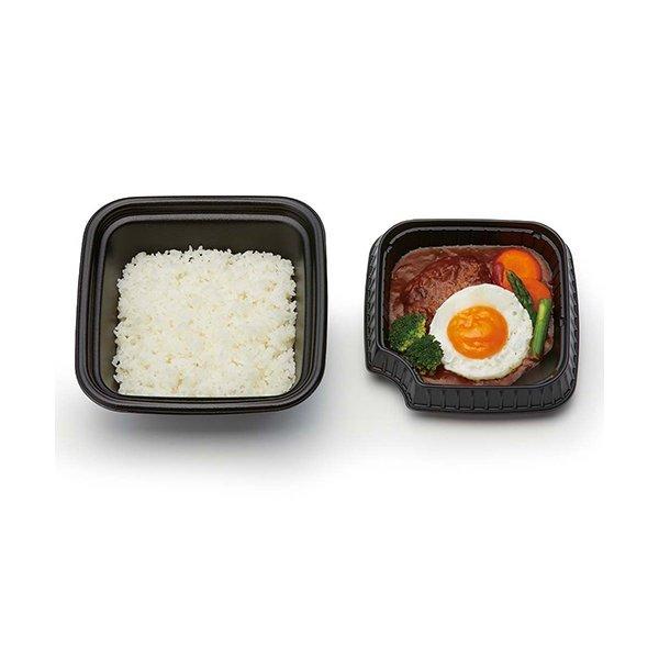 正角丼 本体 黒 テイクアウト お持ち帰り 容器 業務用 丼容器 使い捨て