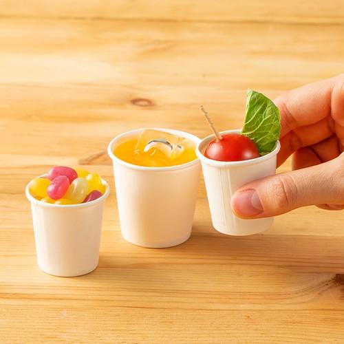 3オンス紙カップ (白) 使い捨て紙コップ 50入 : 業務用食品容器・包材 