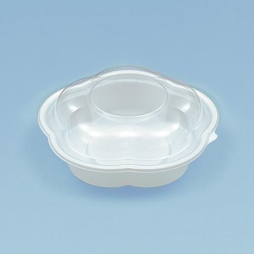 フラワー120(白) 本体のみ| 惣菜容器（惣菜・サラダ・フルーツ容器） 1600入
