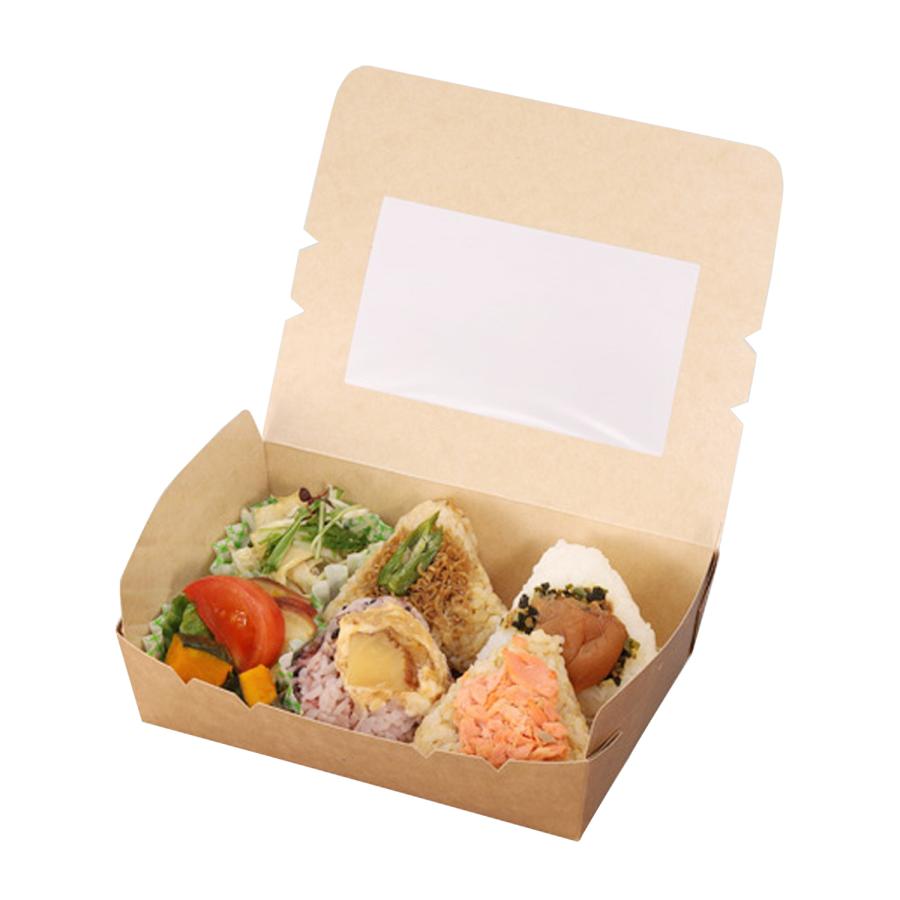 規格変更)窓付きランチボックス(M) クラフト 入数 : 200 ランチ