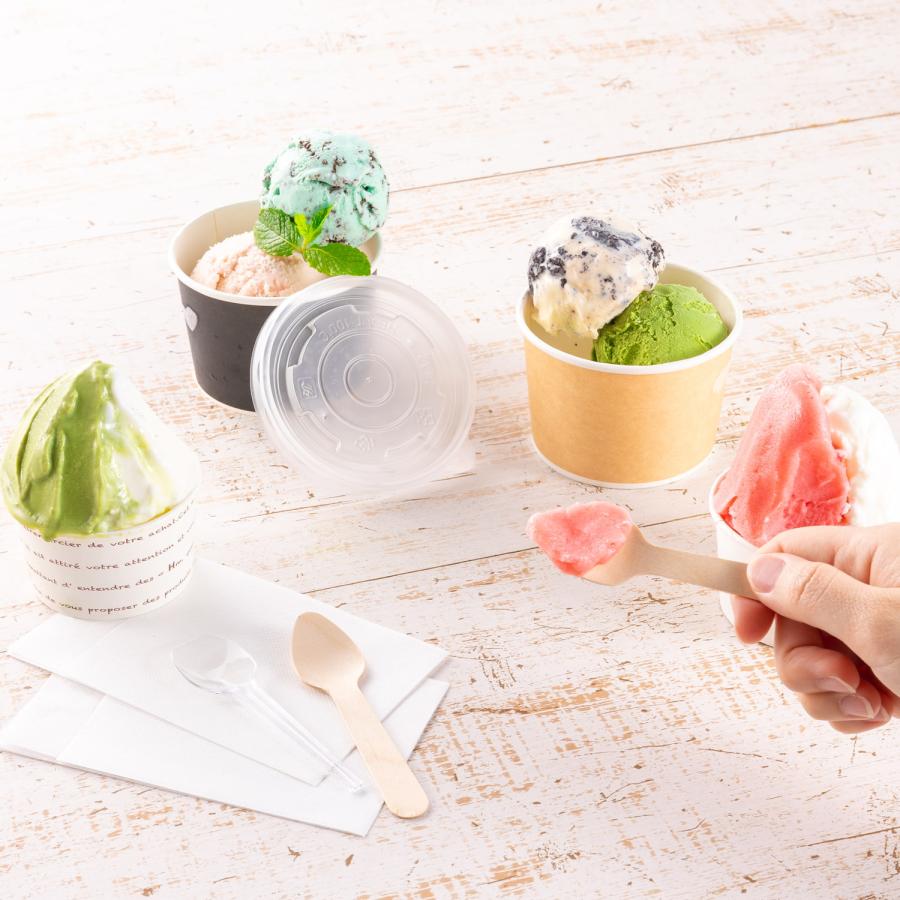 8オンス アイス&スープカップ (クラフト風)（PLAラミ）本体のみ アイス