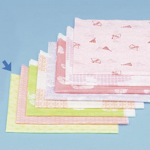 ラッピーナ 扇(緑) 660×660mm | 不織布風呂敷 2000入